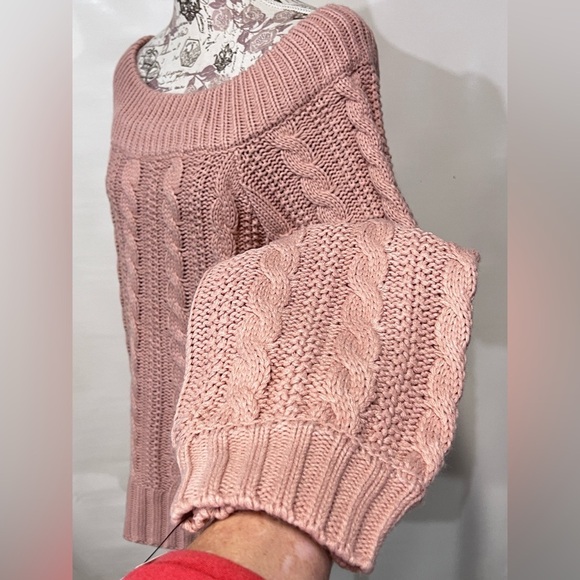 FALLS CREEK Sweet Pink chunky cable knit sweater size‎ XL. - Picture 4 of 13
